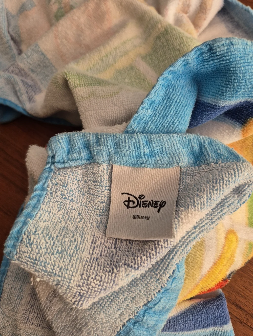 Vintage 90s Florida Disney Mickey & Friends Bkue Beach Towel